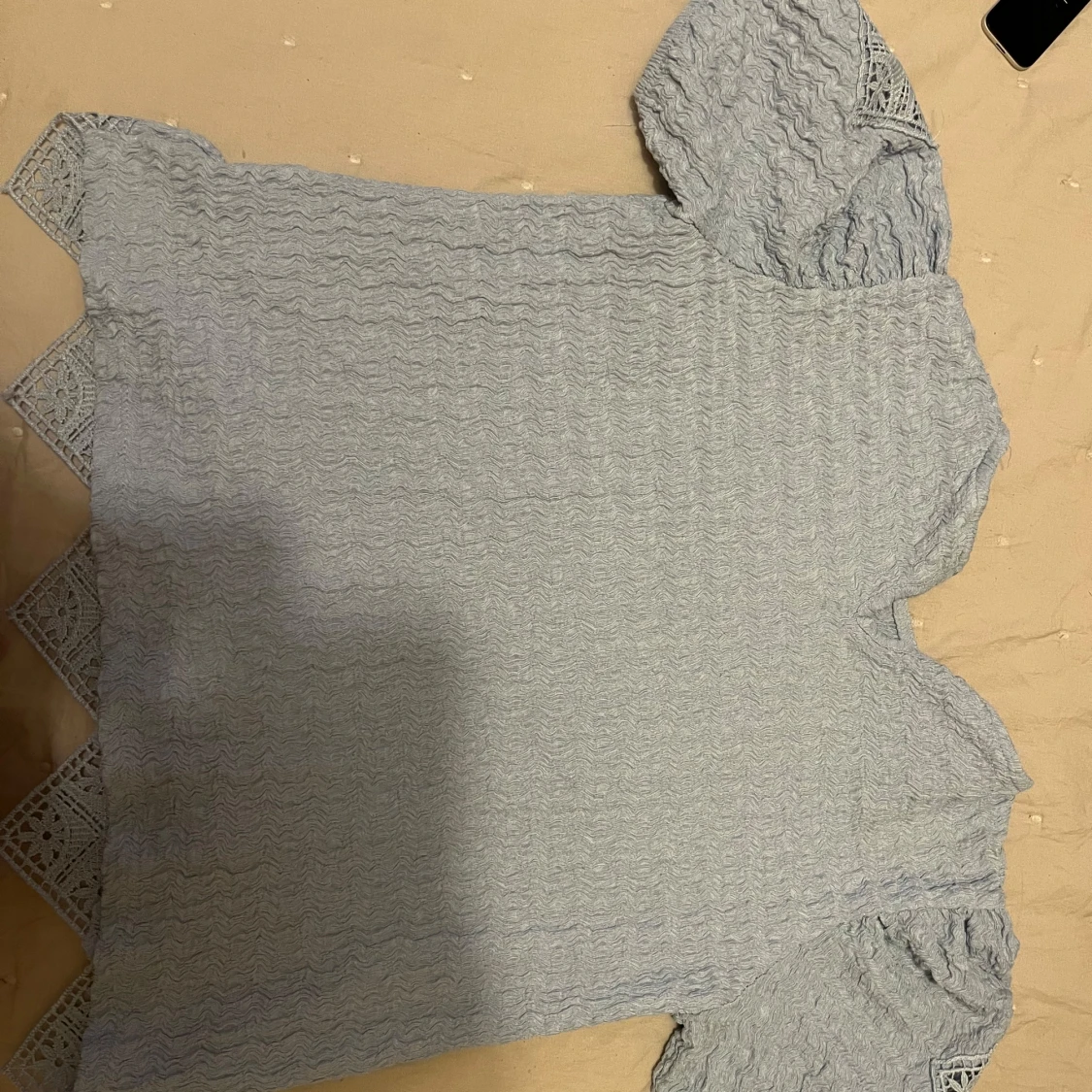 Ljusblå blus med spets från Zara - 2