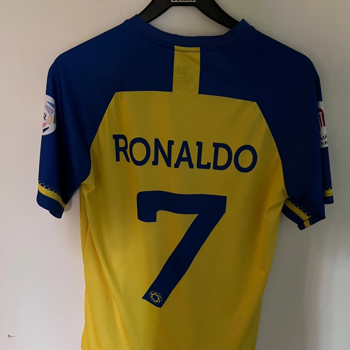 Al Nassr Ronaldo 7 fotbollströja gul/blå - 1