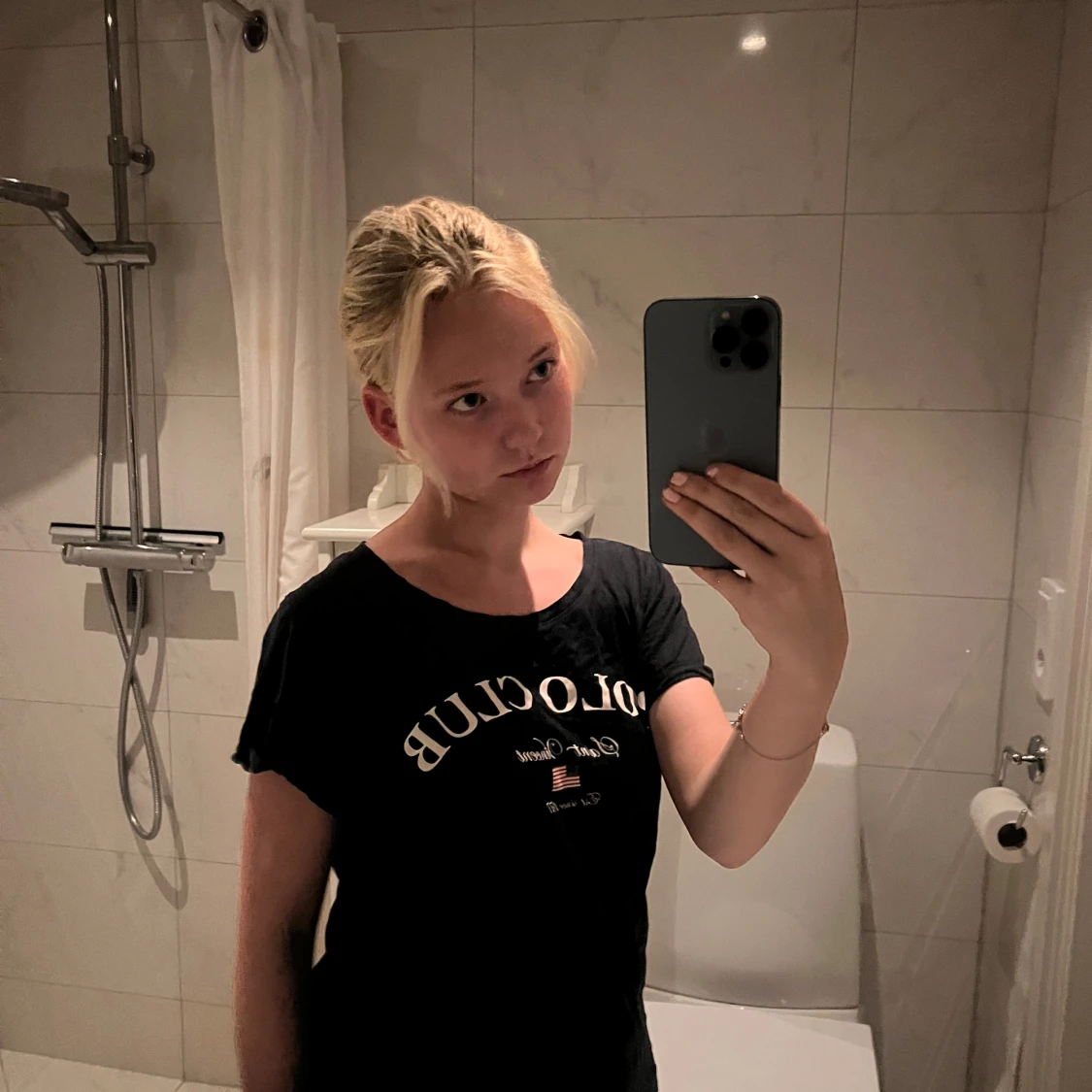 Marinblå Polo Club t-shirt med tryck