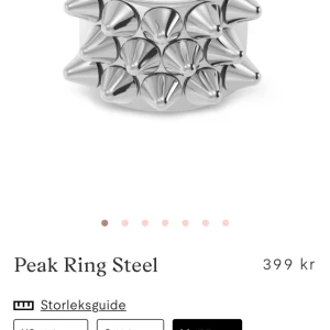 Peak Ring Steel silverring - Super snygg använd några gånger i storlek M 