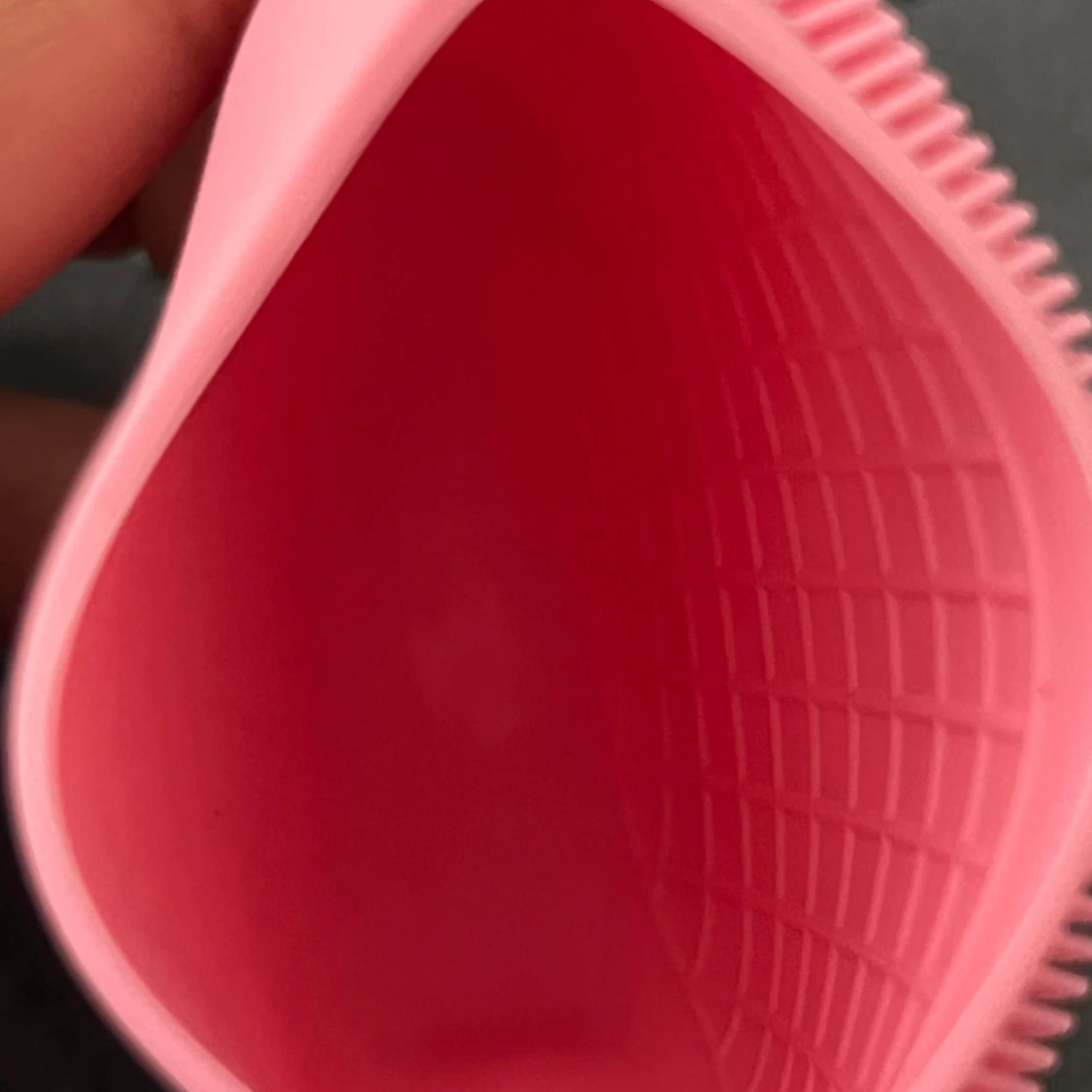 Rosa silikonborste för sminkborstar - 2