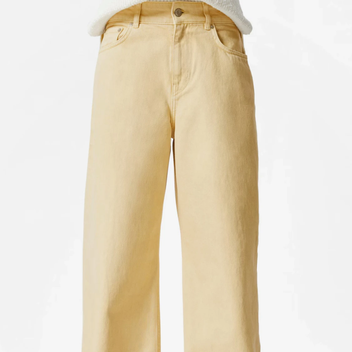 Beige wide jeans från H&M