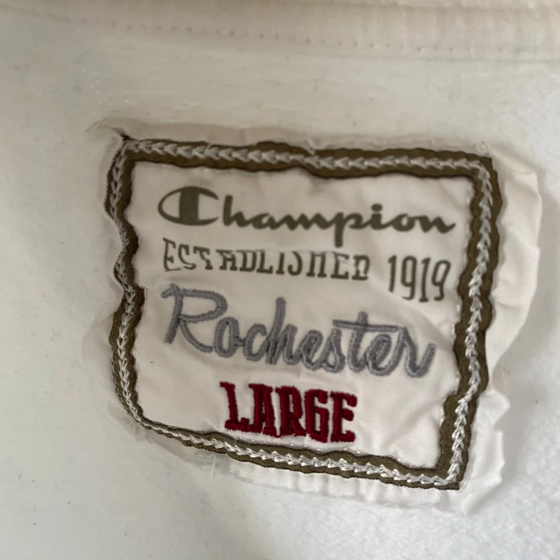 Vit half zip sweatshirt från Champion storlek L - 2