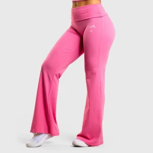 rosa utsvängda byxor  - Byxor ifrån peach tights i st S, använda vid fåtal tillfällen så är i nyskick🩷