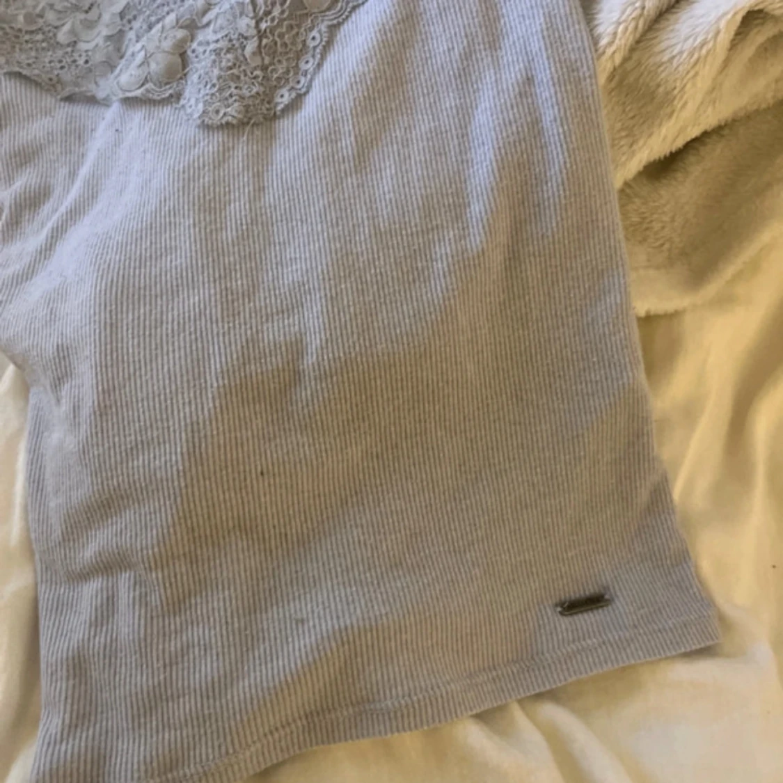 Blått spets linne - 4