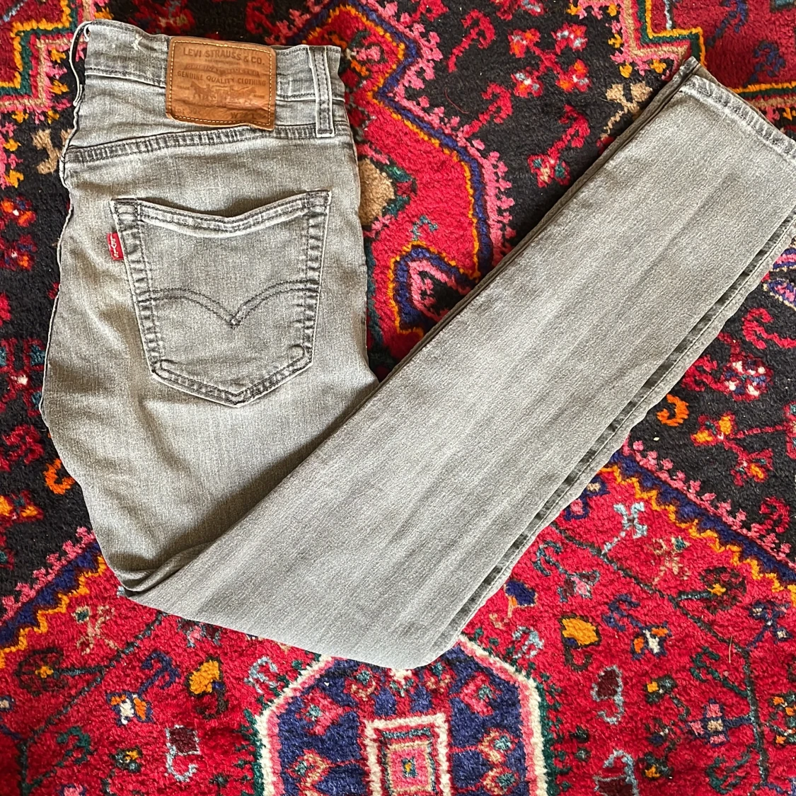 Grå Levi's 501 jeans slim