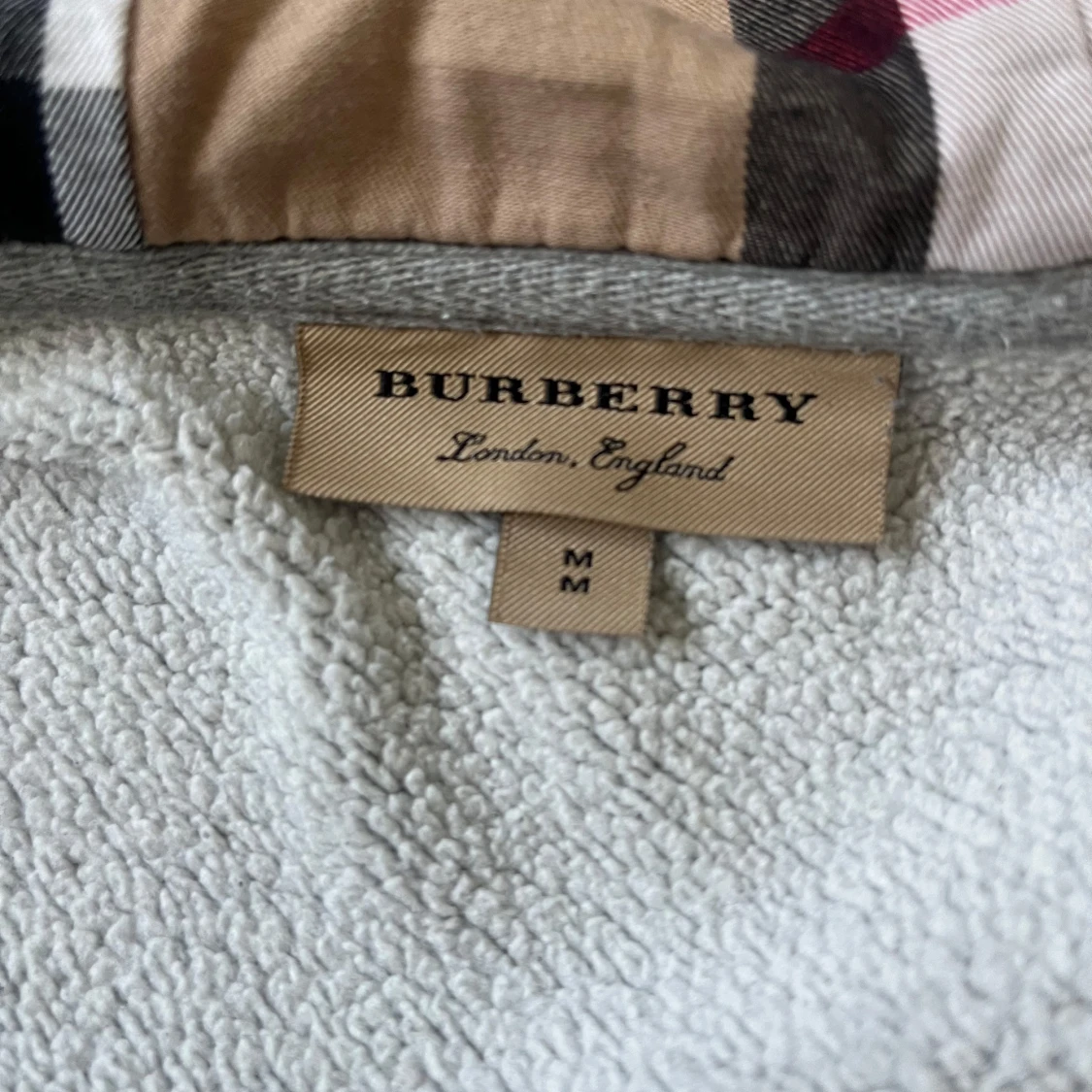 Grå Burberry hoodie med dragkedja - 2