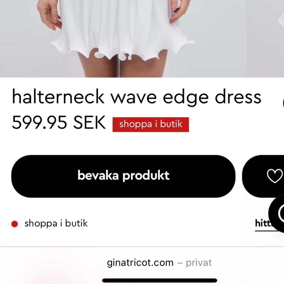 Vit halterneckklänning från Gina Tricot - 2