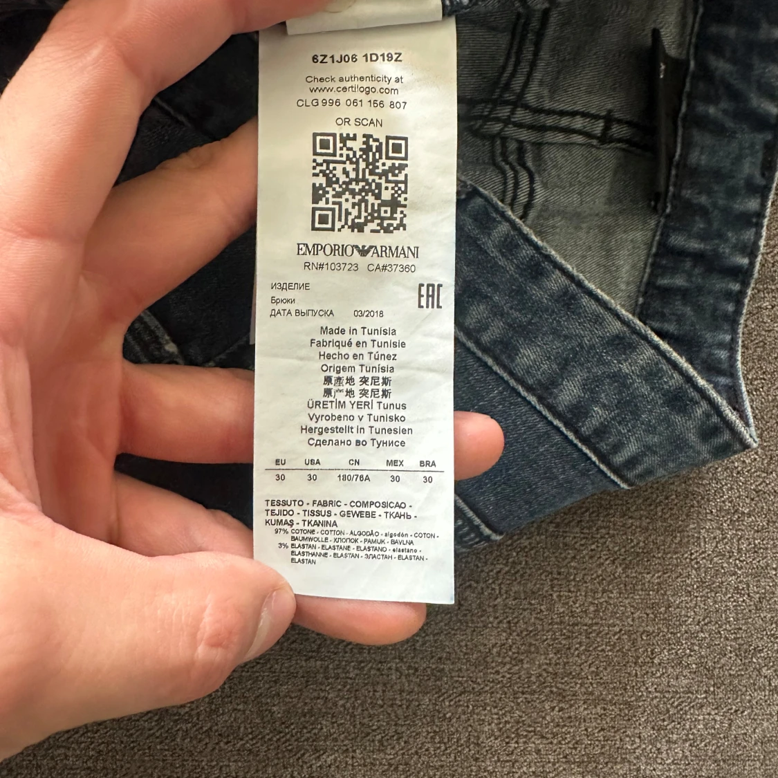 Emporio Armani svarta skinny jeans W30 L32 - 2