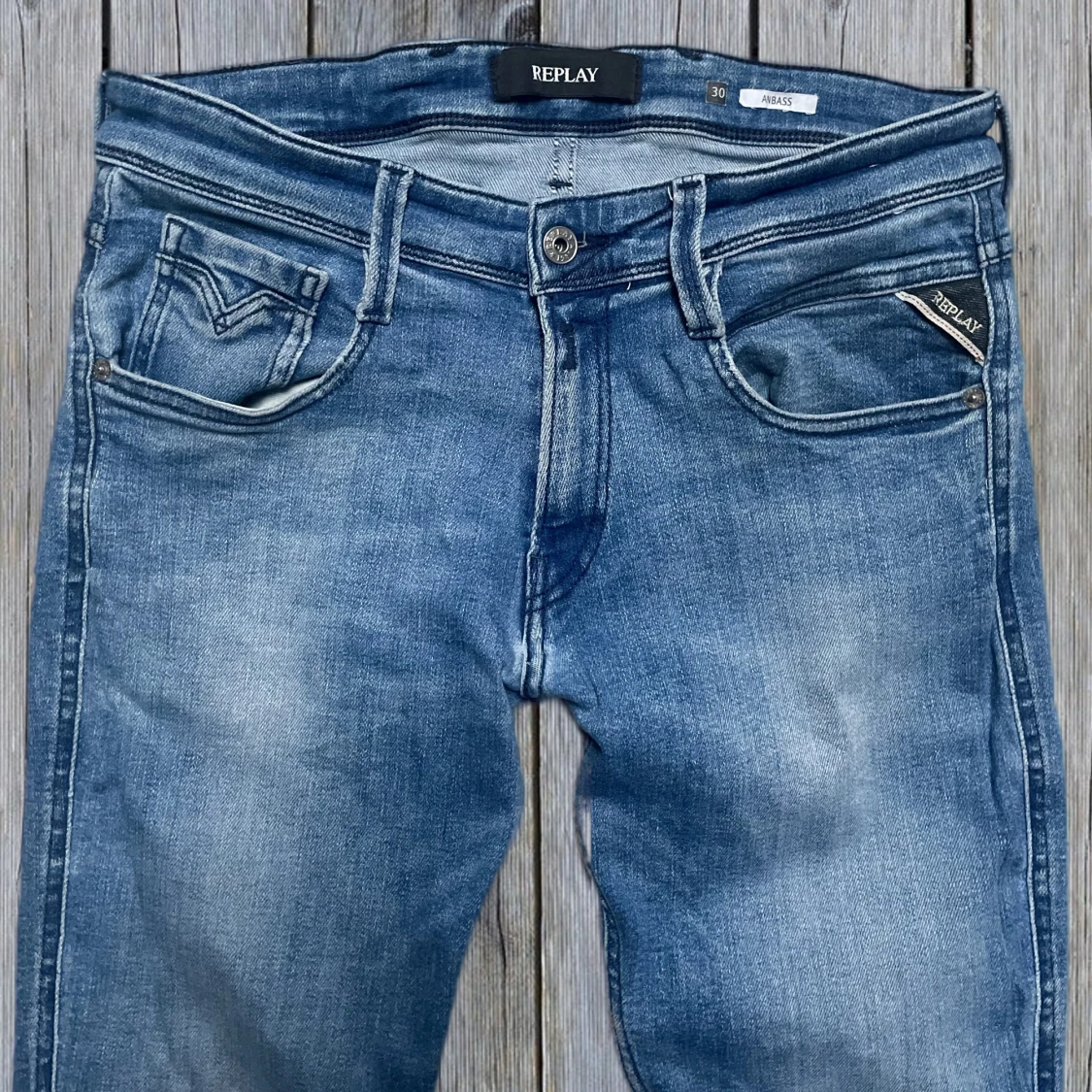 Ljusblå Replay Anbass Jeans - 1