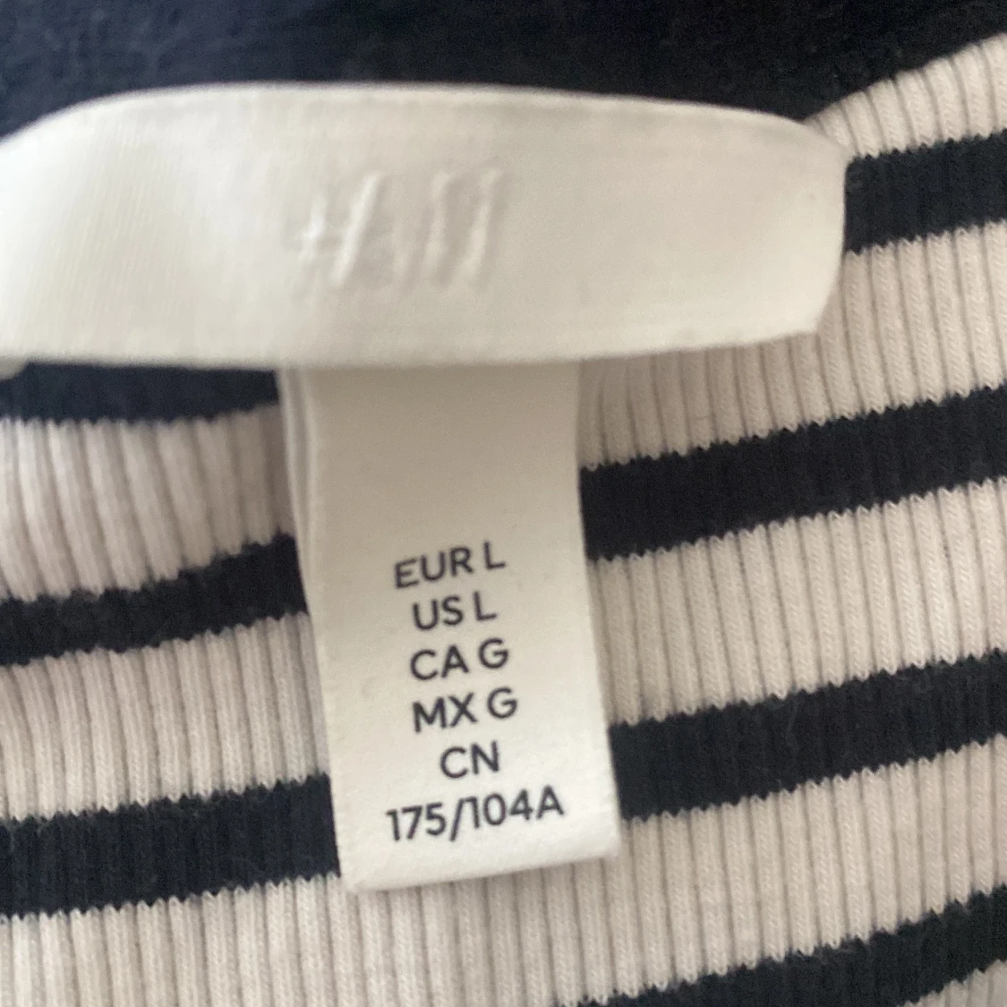 Randig linnetopp från H&M, svart/vit - 2