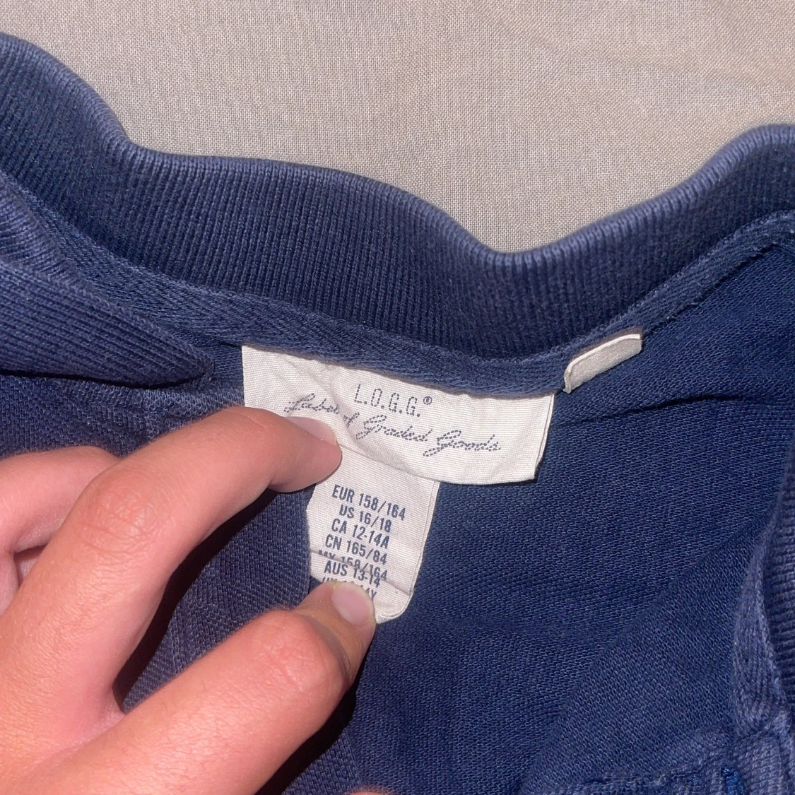 Mörkblå pikétröja från H&M - 2