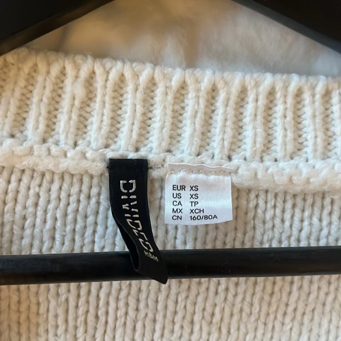 Vit stickad kofta från H&M Divided XS - 2