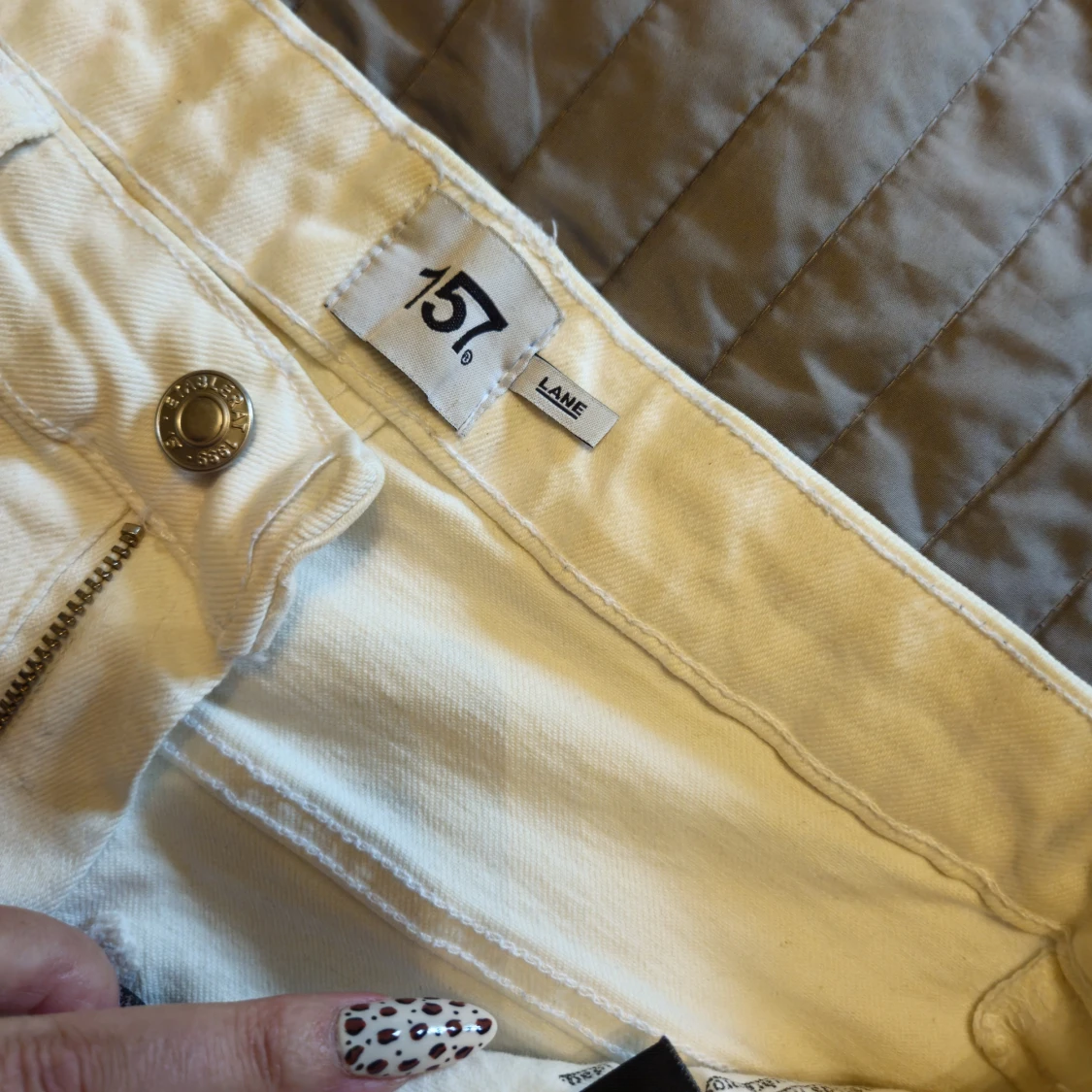 Vita jeans Lane från 157 med rå kant - 2