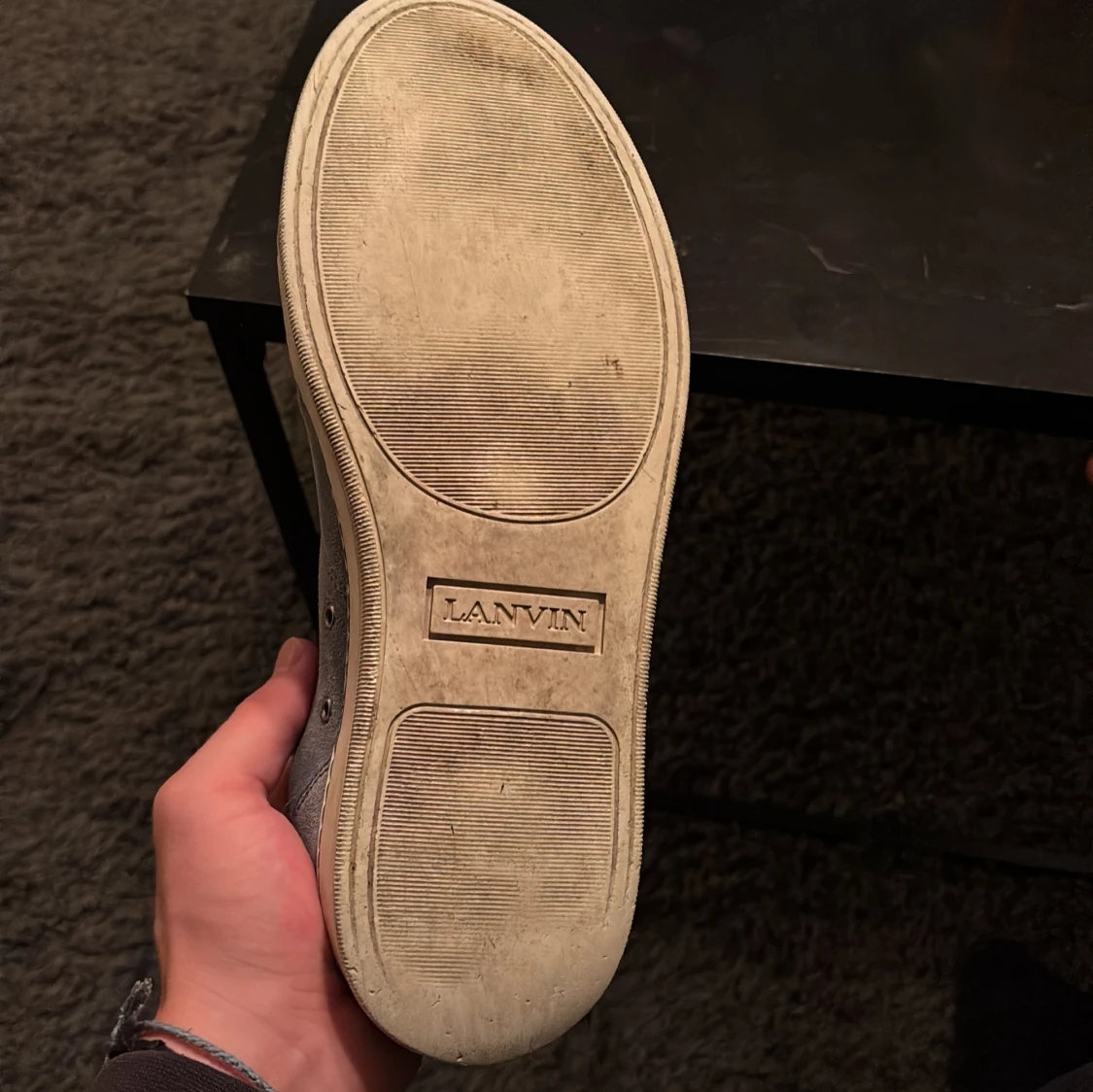 Grå mockasneakers från Lanvin - 4