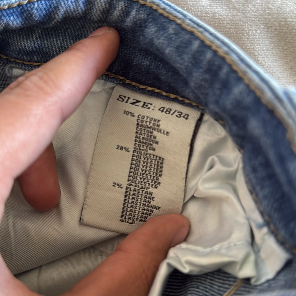 Ljusblå ripped jeans - 4