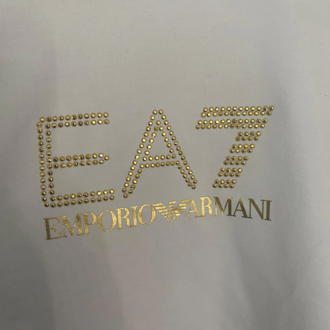 Vit EA7 Emporio Armani tröja med guld - 1