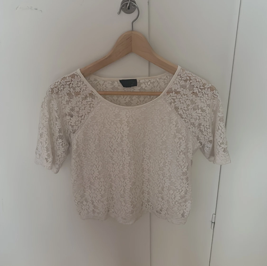 Vit spetsblus från Topshop