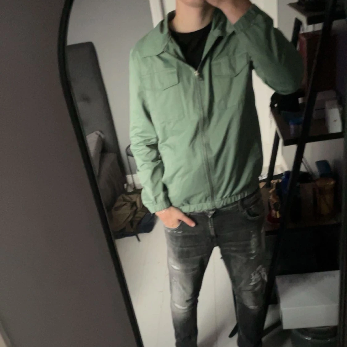 Ljusgrön overshirt från Basic & more - 2