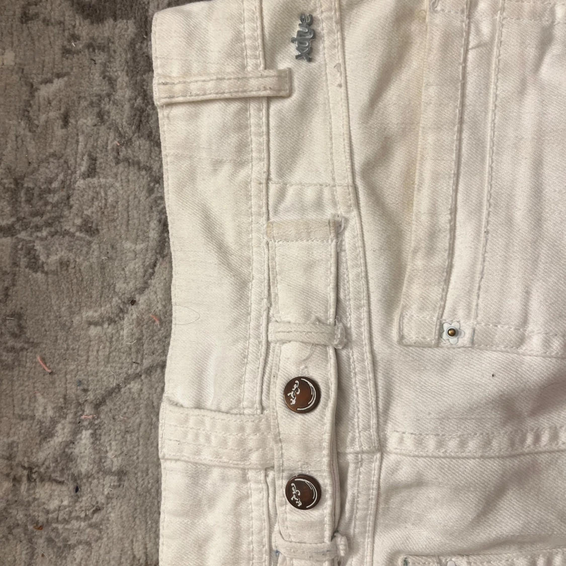 Vit jeanskjol från Xdye, strl 34 - 3