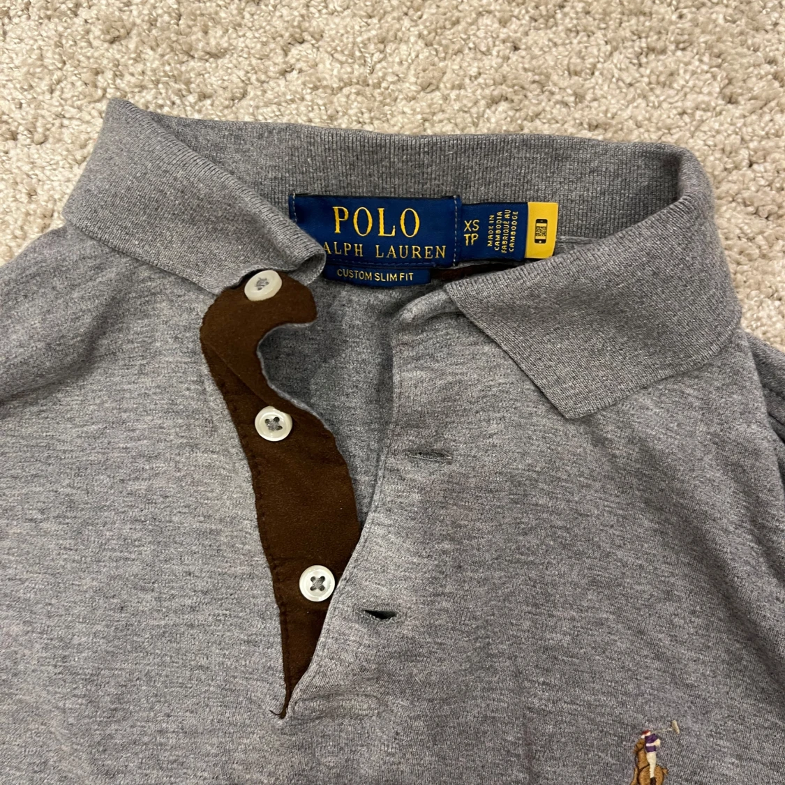 Grå långärmad pikétröja Polo Ralph Lauren - 2