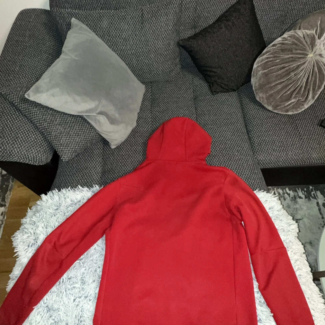 Röd Nike tech hoodie med dragkedja - 1
