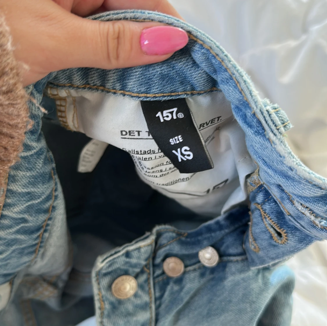 Ljusblå jeans Lager 157 i straight fit XS - 3