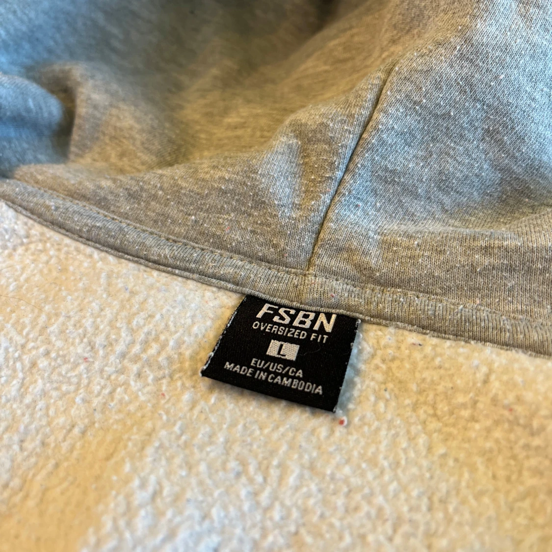 Grå hoodie zip up - 3