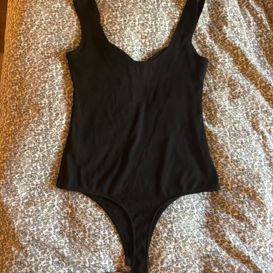 Svart ribbad body - 1