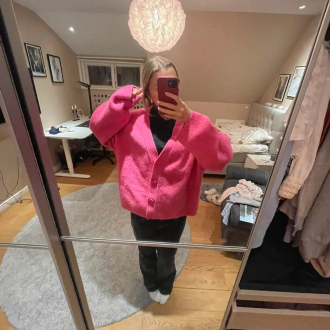 Rosa kofta med knappar - 1