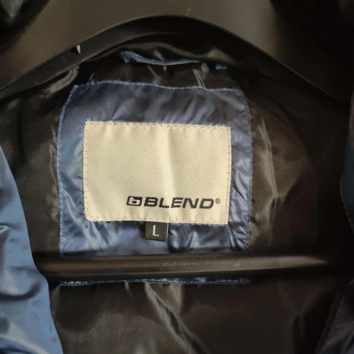 Mörkblå Dunnjacka, Storlek L - 4