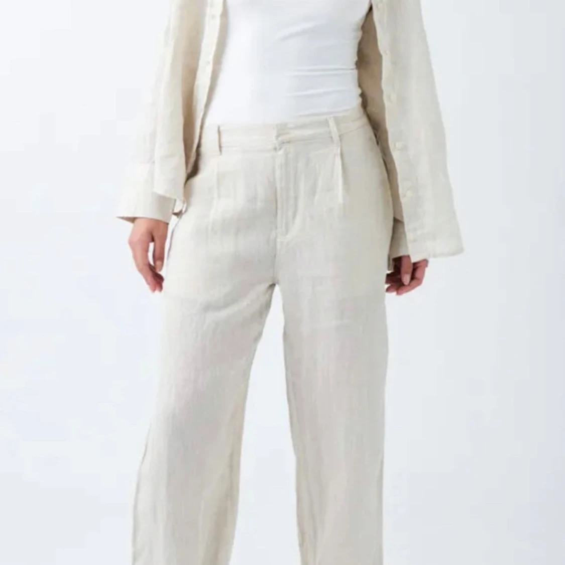 Vita  linnebyxor - 2