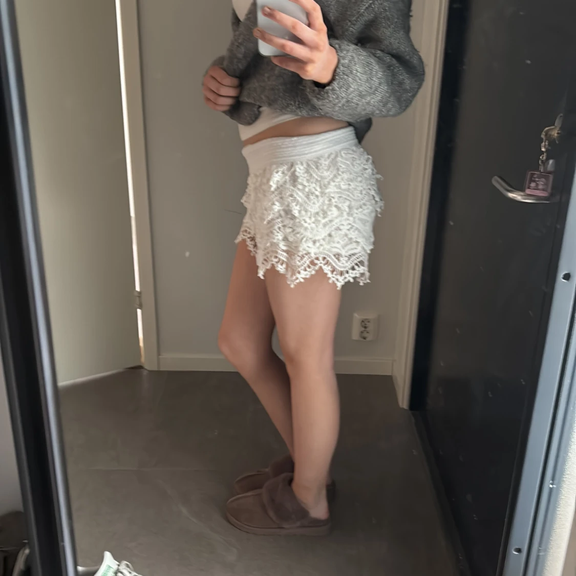 Vita spetsshorts - 1