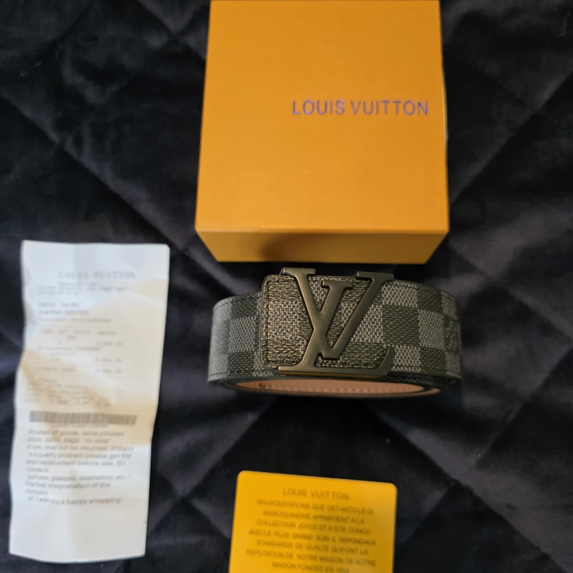 Louis Vuitton Damier skärp svart