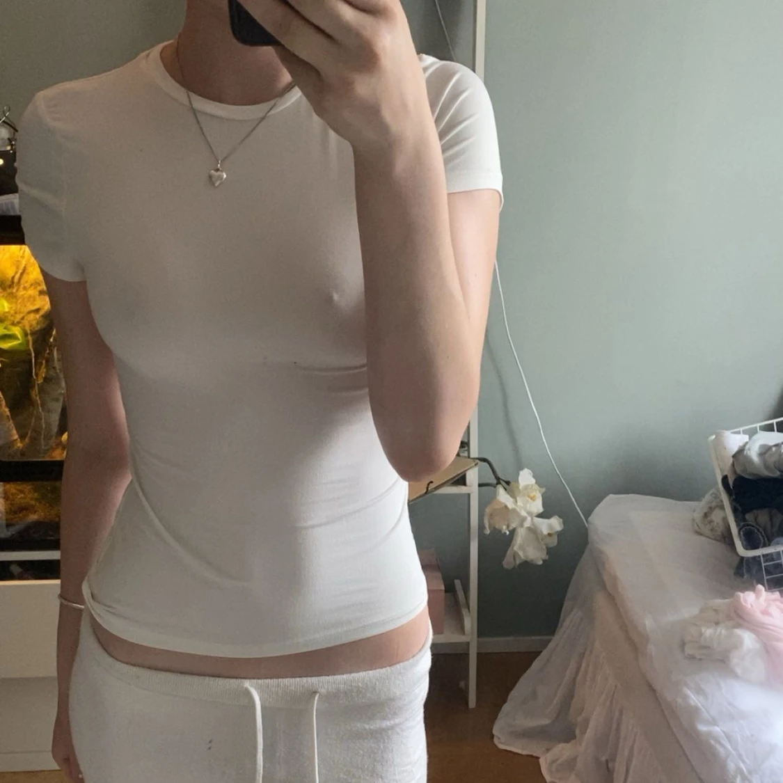 Vit tight t-shirt från H&M