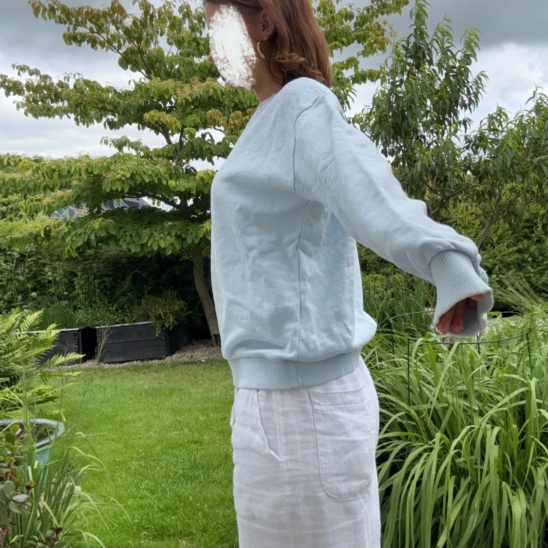 Ljusblå sweatshirt  - 1