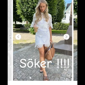 Vit spetsklänning - Jag söker denna klänning i storlek S,M eller L från byic!!!! 