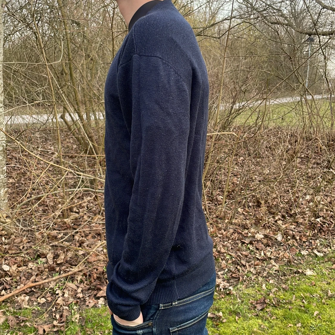 Mörkblå merinoulltröja från 157 - 1