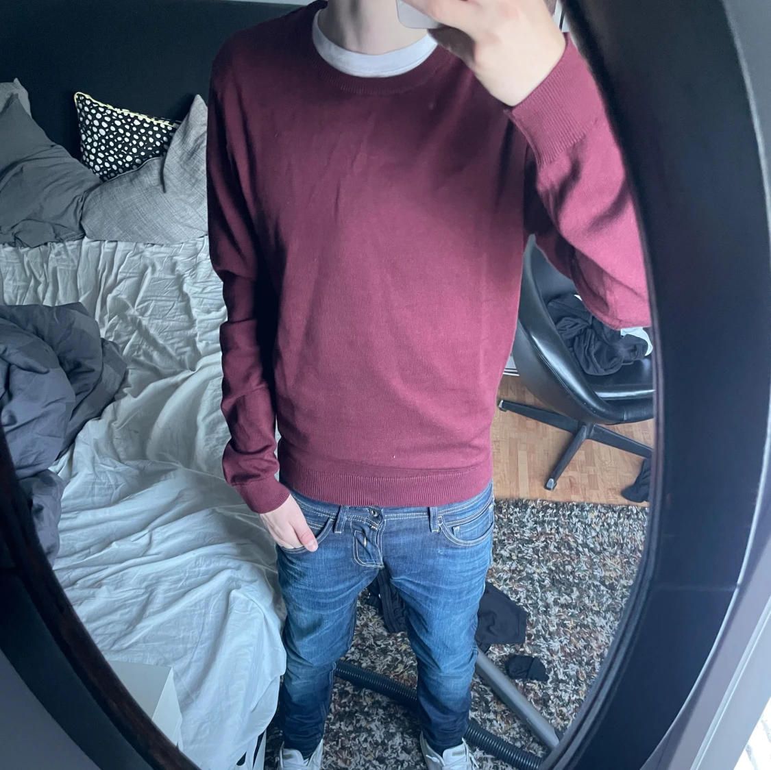 Vinröd tröja från Pier One - 1