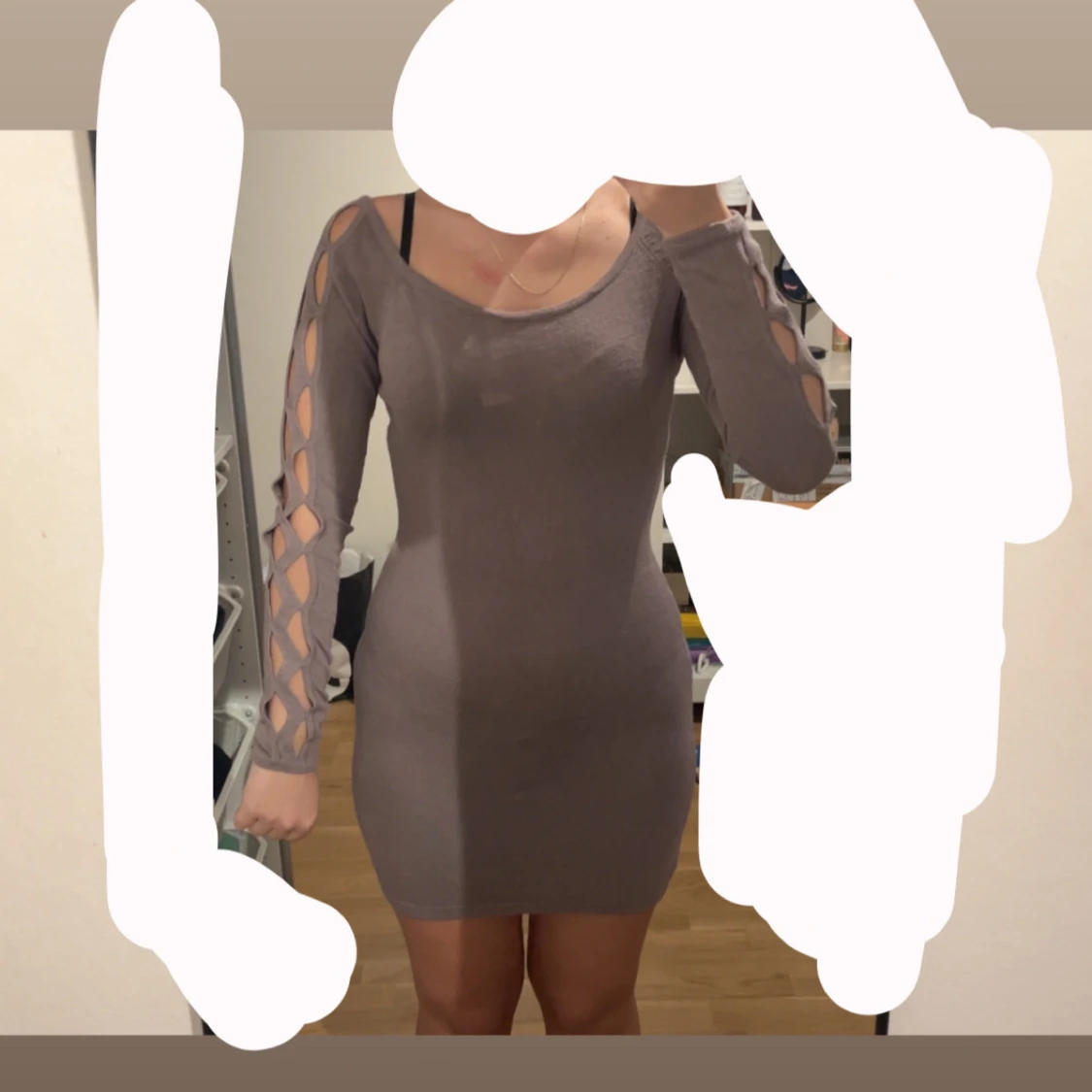 Lilagrå tight klänning By Laetitia