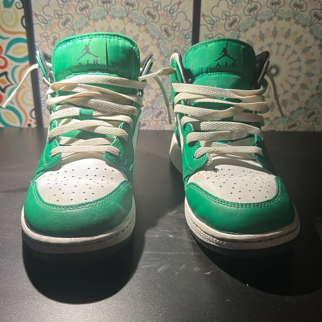 Nike Air Jordan 1 Mid Grön/Vit