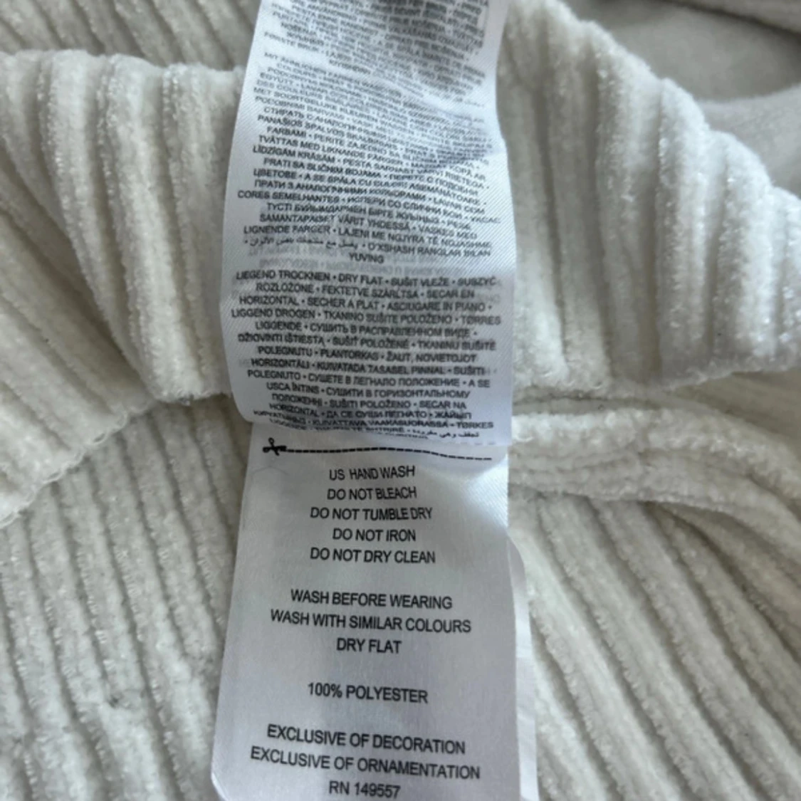 Vit ribbstickad tröja FB Sister - 2