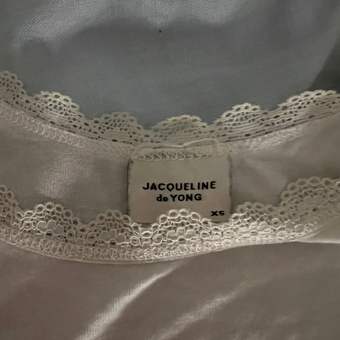 Vit spetskantad linnetopp JDY XS - 2