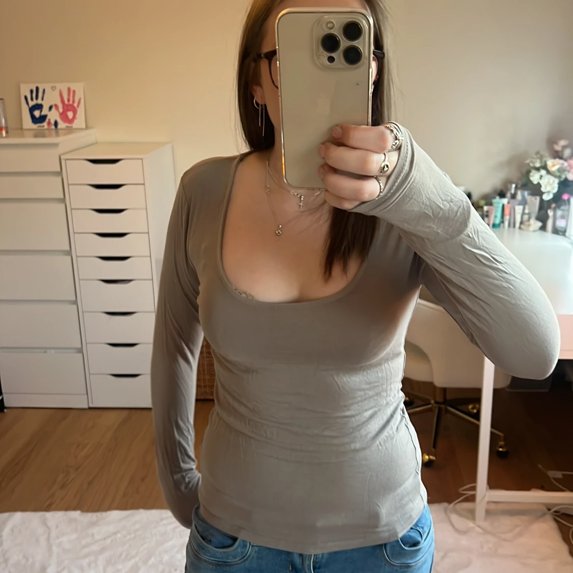 Beige långärmad topp från 157