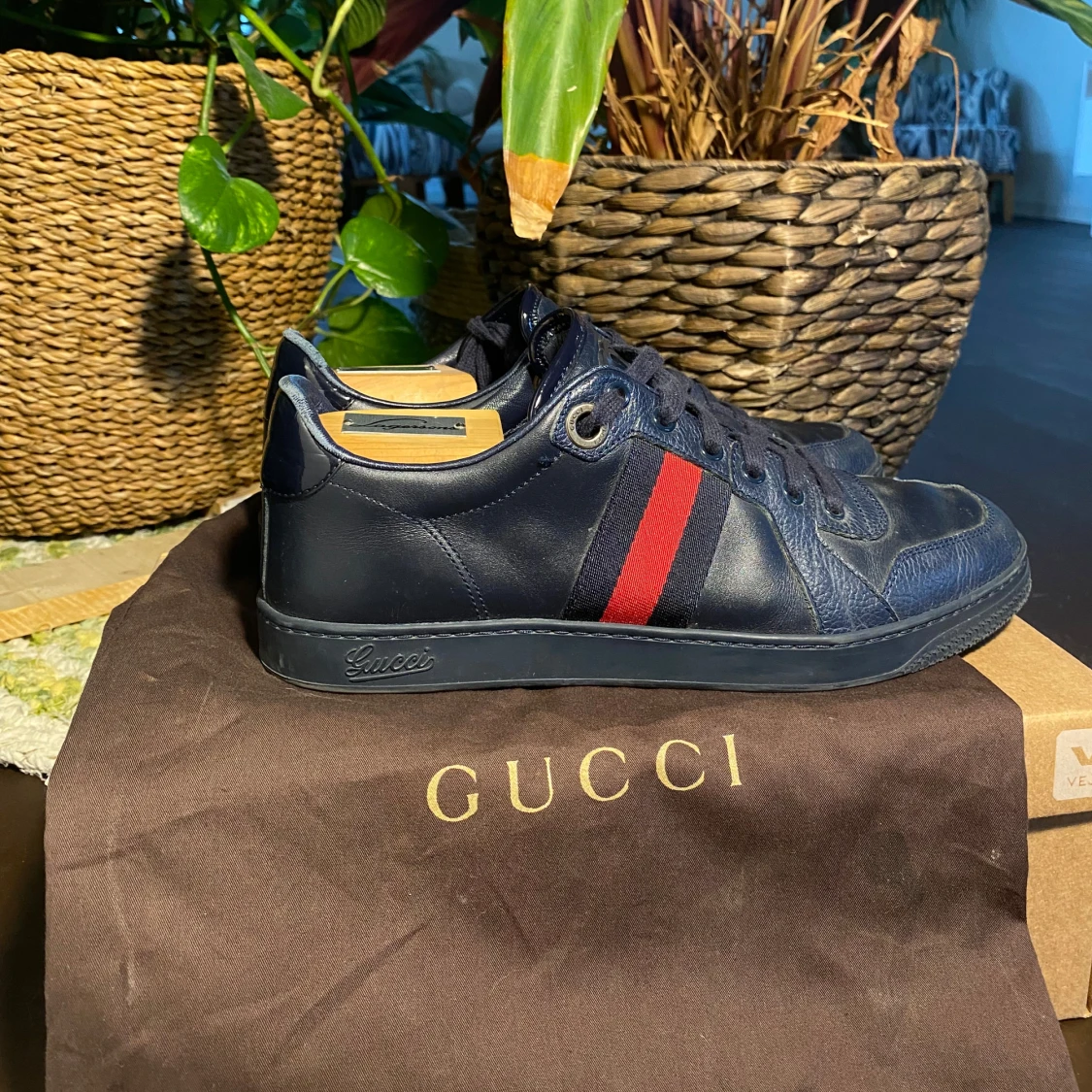 Gucci Screener Navy Sneakers - 1
