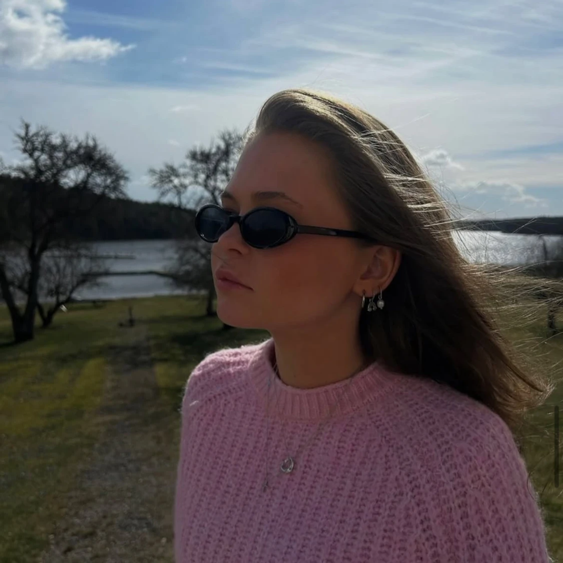 Svarta snygga solglasögon. 