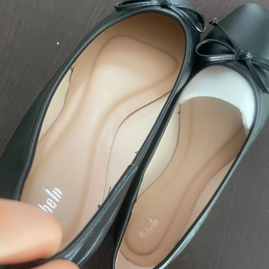 Svarta ballerinaskor med rosett - 2