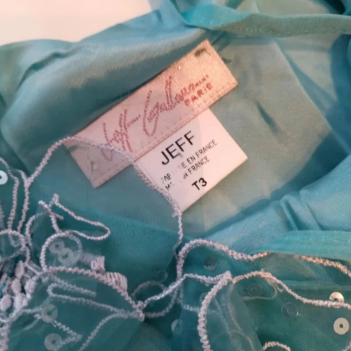 Turkos långklänning från Jeff Gallano - 2