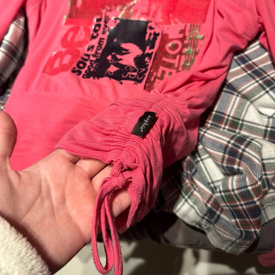 Rosa långärmad tröja  - 1