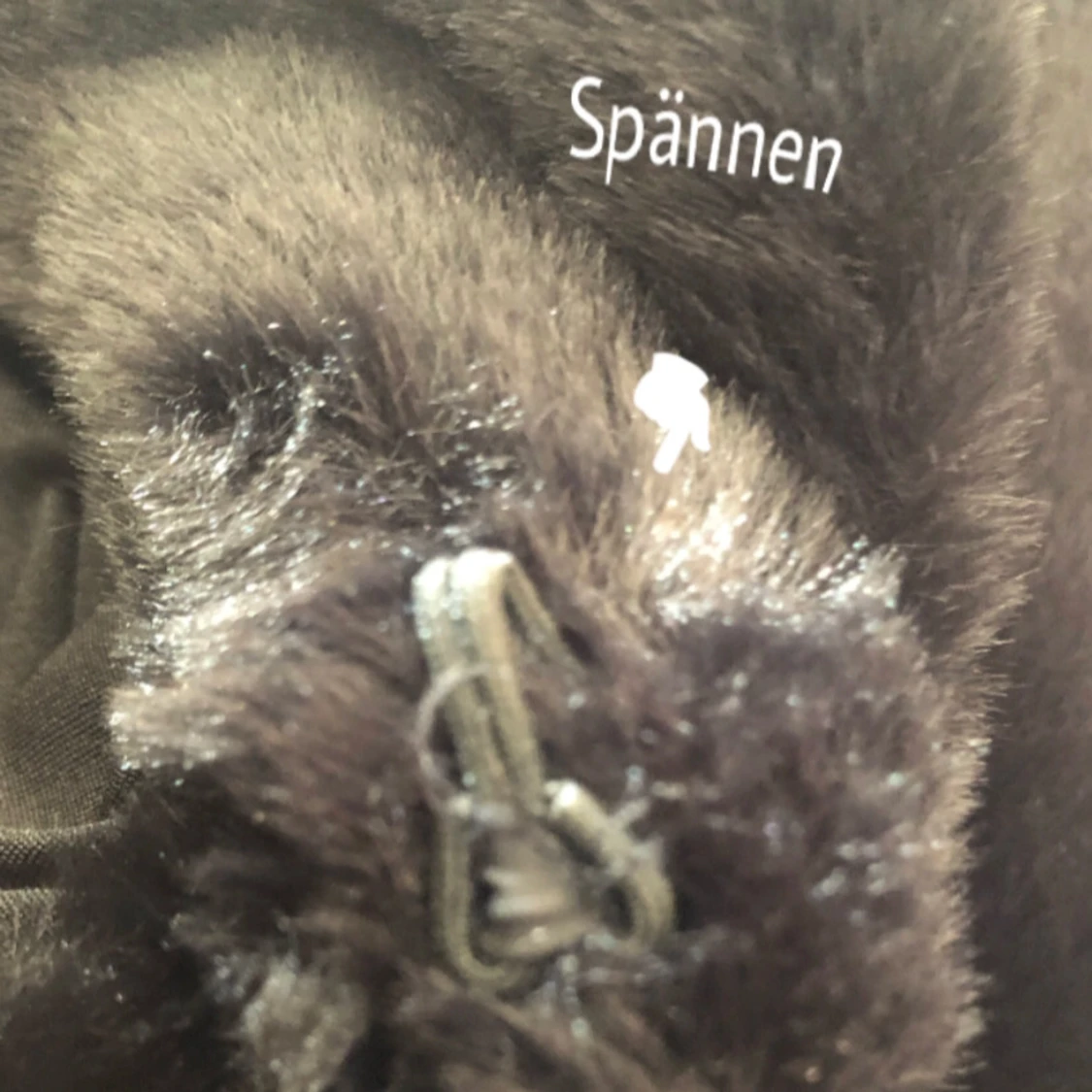 Svart pälsjacka  - 2